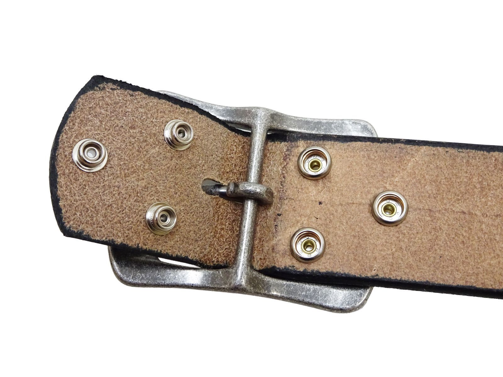 アートブラウン EDB40014AB サドルレザー ギャリソンベルト ART BROWN 40mm幅 5mm厚 極厚レザーベルト 馬鞍型バックル ブラック