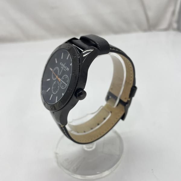 【中古】COACH 腕時計 クオーツ クロノグラフ 黒 CA.133.2.95.1750 箱なし コーチ[91]