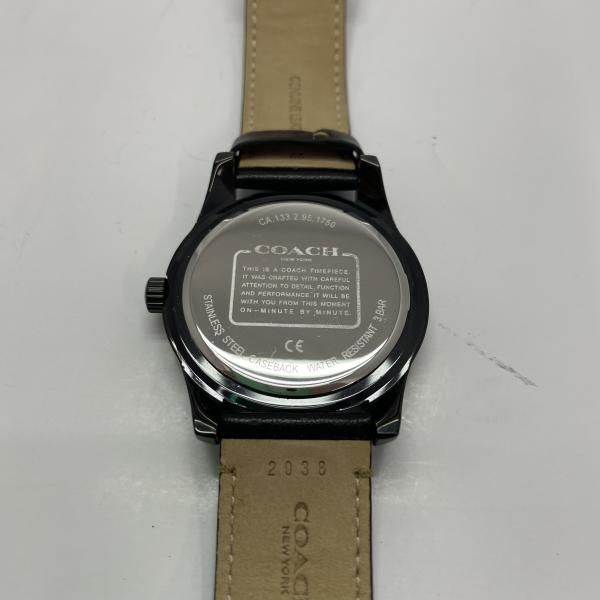 【中古】COACH 腕時計 クオーツ クロノグラフ 黒 CA.133.2.95.1750 箱なし コーチ[91]