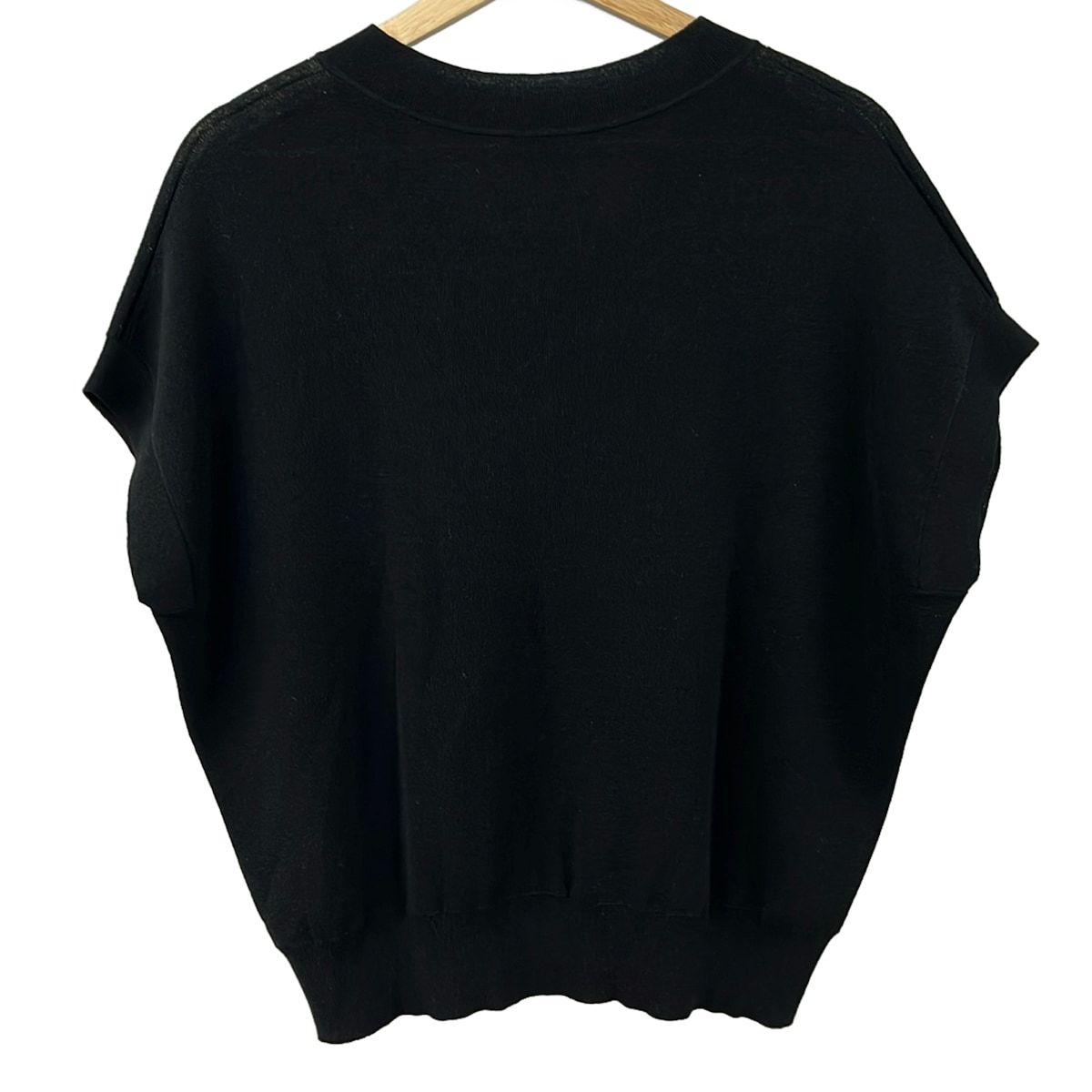 theory luxe(セオリーリュクス) 半袖セーター サイズ38 M レディース美品 - 黒 Vネック