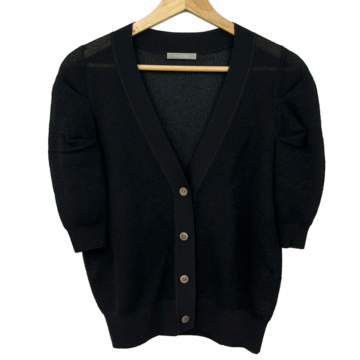 theory luxe(セオリーリュクス) カーディガン サイズ38 M レディース美品 - 黒 半袖