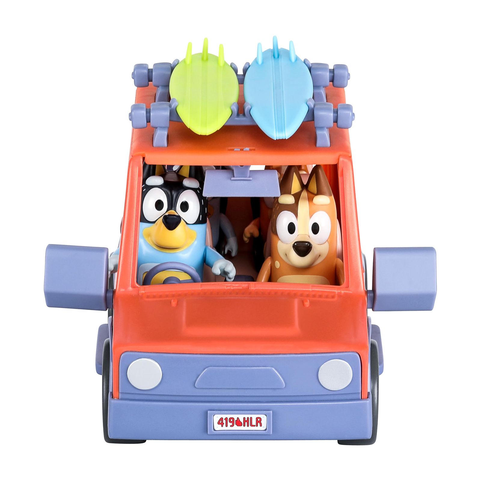 Bluey Heeler Family 4WD車両とフィギュア4個パック 2.5-3インチフィギュア サーフボードアクセサリーとステッカー2枚, 17637 Bluey Heeler Family 4WD車両とフィギュア4個パック 2.5-3インチフィギュア サーフボードアクセサリーとステッカー2枚, 17637