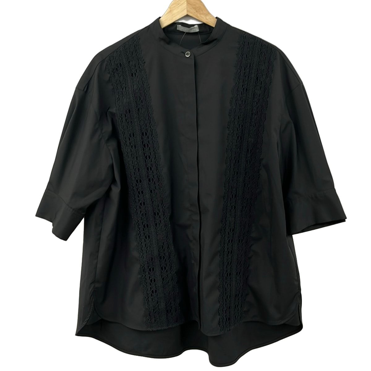 theory luxe(セオリーリュクス) 半袖シャツブラウス サイズ38 M レディース美品 - 黒 レース