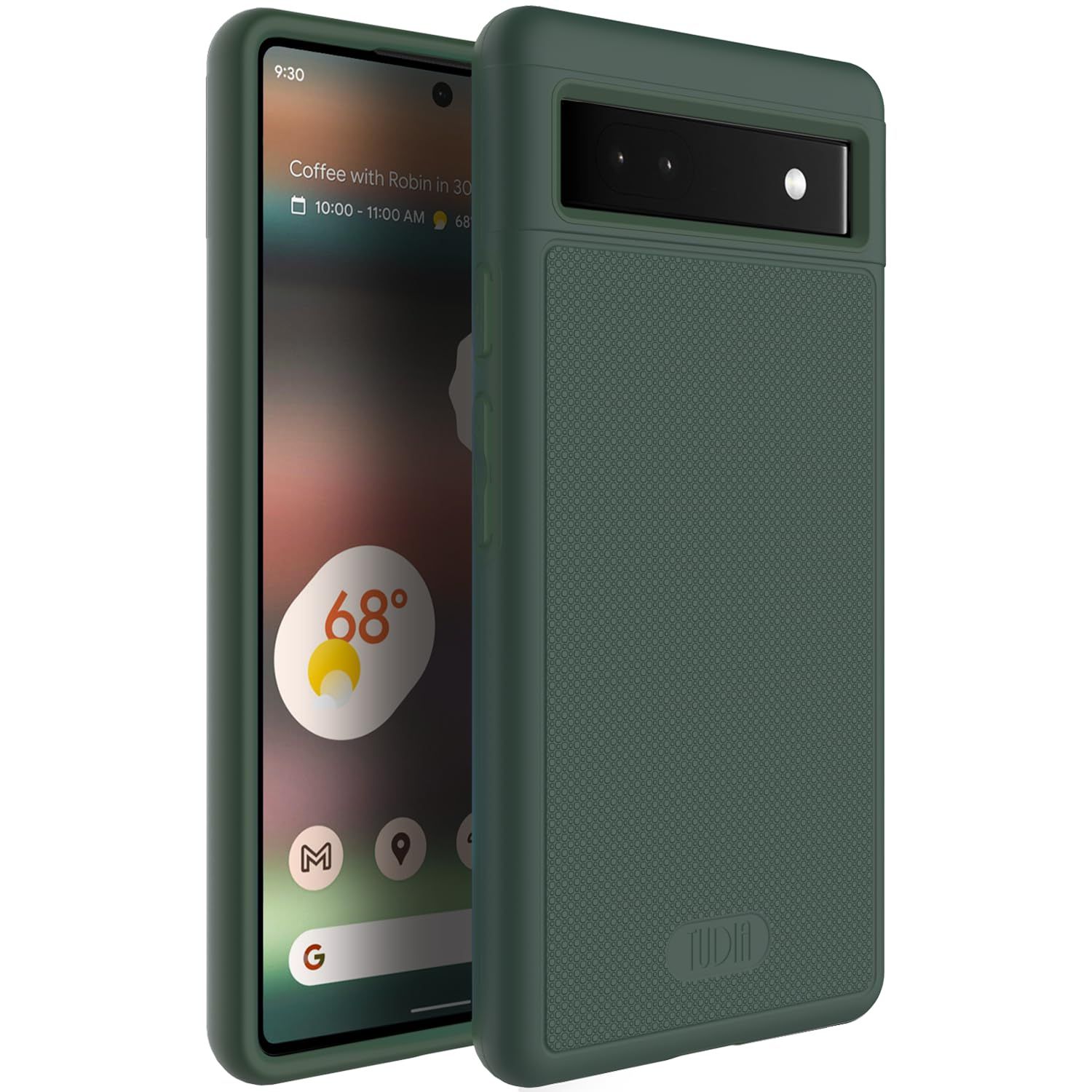 TUDIA Google Pixel 6a ケース、「MergeGrip」米軍MIL規格 2層保護耐