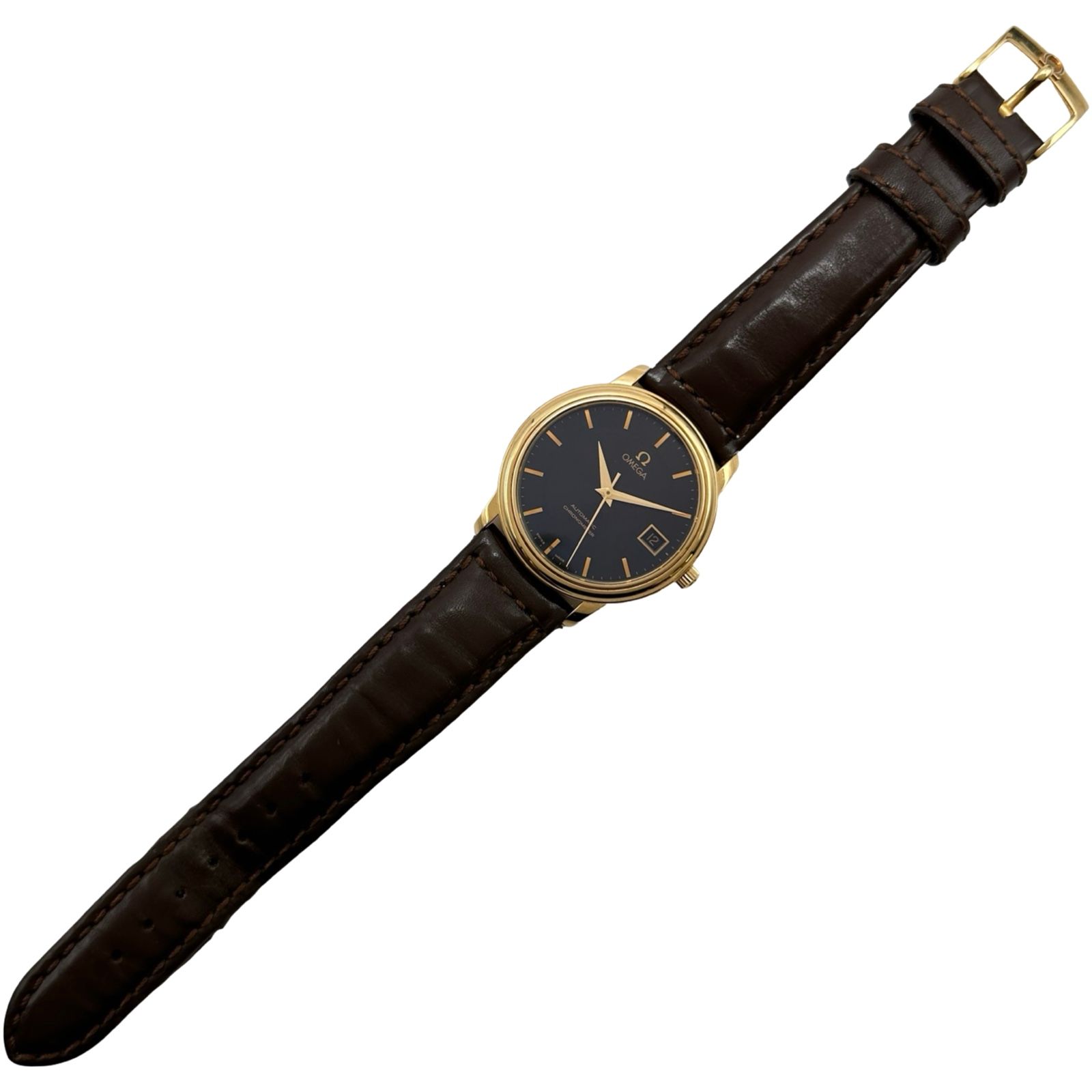 オメガ OMEGA デビル プレステージ 世界1120本限定 4601.54.11 ブラック ピンクゴールド 自動巻き メンズ 腕時計