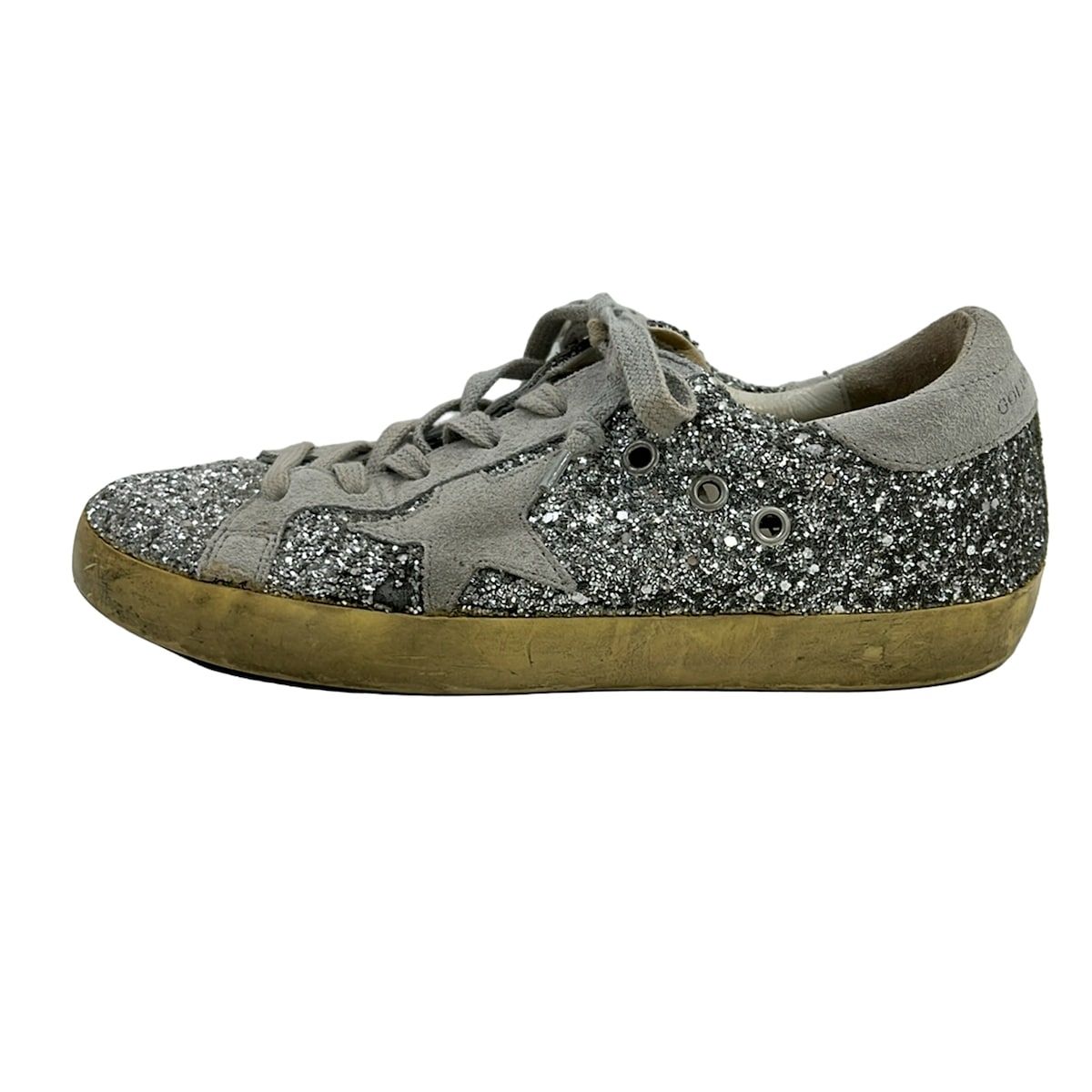 GOLDEN GOOSE(ゴールデングース) スニーカー 37 レディース SUPERSTAR シルバー×ライトグレー インソール取外し可