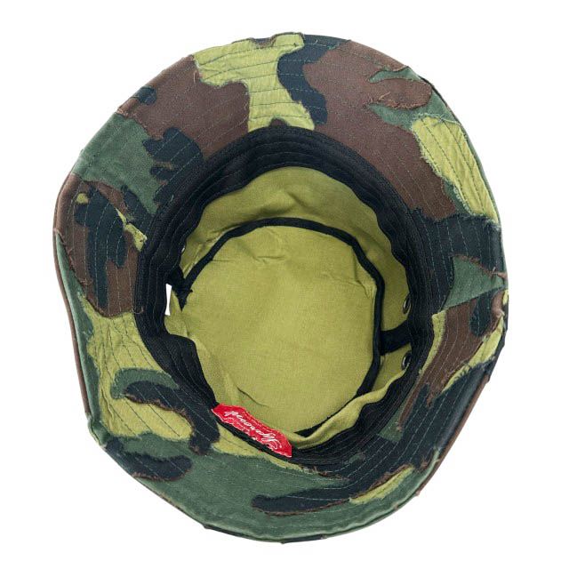 シュプリーム SUPREME 25SS Layered Camo Crusher Woodland レイヤード カモ クラッシャー バケット ハット ウッドランド 帽子 S/M カーキ ブランド古着ベクトル 中古☆AA★▲260610