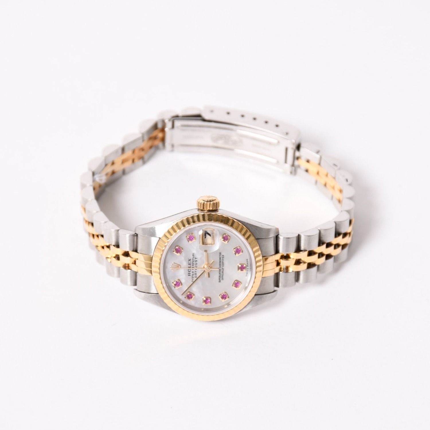 極美品 ROLEX ロレックス Datejust デイトジャスト 26mm 腕時計 79173NGR 重量57.63g 自動巻 SS/18KYG ルビー 白蝶貝文字盤 中古 4a003446 極美品 ROLEX ロレックス Datejust デイトジャスト 26mm 腕時計 79173NGR 重量57.63g 自動巻 SS/18KYG ルビー 白蝶貝文字盤 中古 4a003446