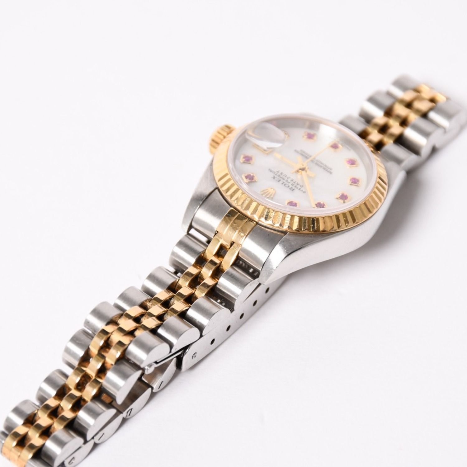 極美品 ROLEX ロレックス Datejust デイトジャスト 26mm 腕時計 79173NGR 重量57.63g 自動巻 SS/18KYG ルビー 白蝶貝文字盤 中古 4a003446 極美品 ROLEX ロレックス Datejust デイトジャスト 26mm 腕時計 79173NGR 重量57.63g 自動巻 SS/18KYG ルビー 白蝶貝文字盤 中古 4a003446
