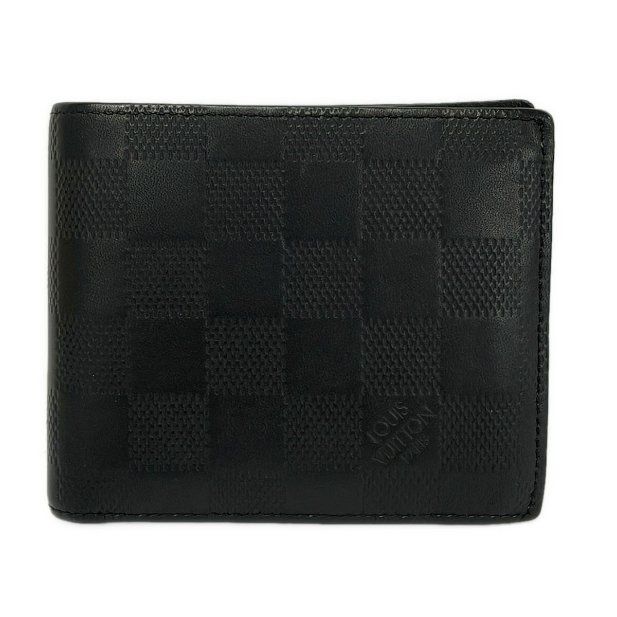 LOUIS VUITTON(ルイヴィトン) 2つ折り財布 ダミエアンフィニ ポルトフォイユ・マルコ NM N63334 オニキス レザー、牛革