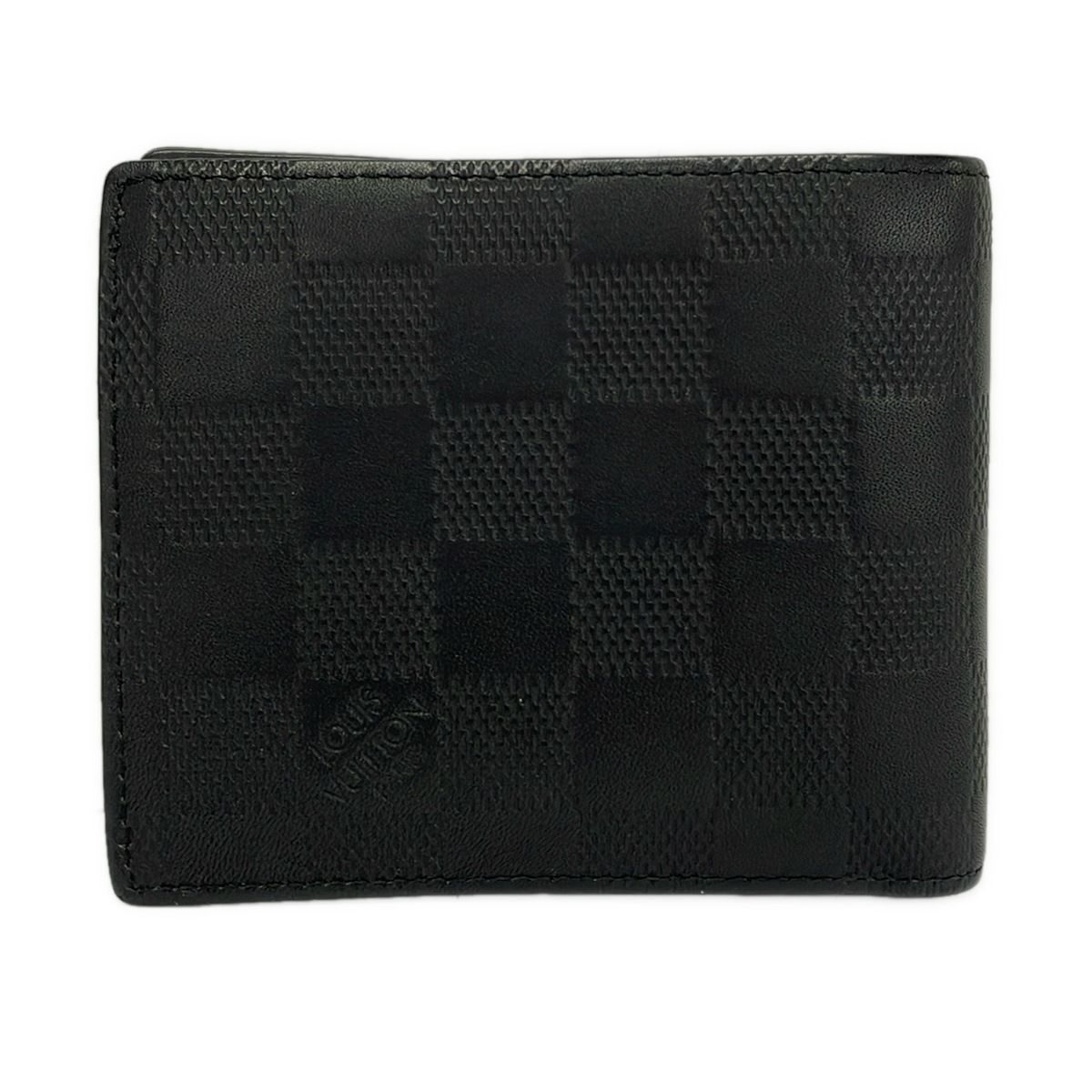 LOUIS VUITTON(ルイヴィトン) 2つ折り財布 ダミエアンフィニ ポルトフォイユ・マルコ NM N63334 オニキス レザー、牛革 LOUIS VUITTON(ルイヴィトン) 2つ折り財布 ダミエアンフィニ ポルトフォイユ・マルコ NM N63334 オニキス レザー、牛革