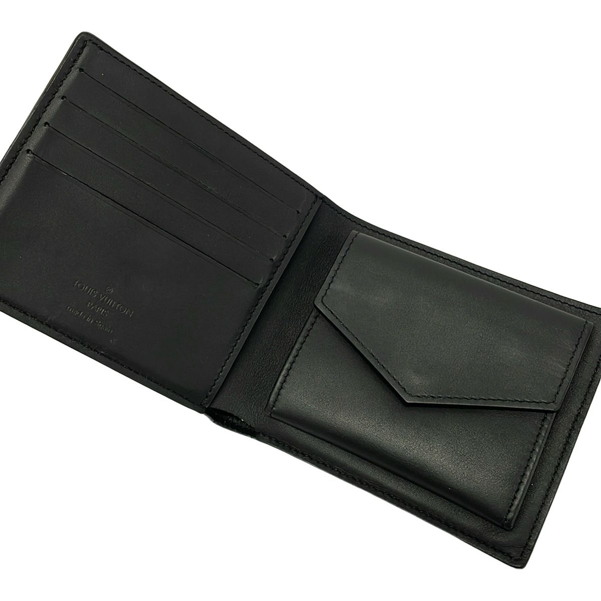 LOUIS VUITTON(ルイヴィトン) 2つ折り財布 ダミエアンフィニ ポルトフォイユ・マルコ NM N63334 オニキス レザー、牛革 LOUIS VUITTON(ルイヴィトン) 2つ折り財布 ダミエアンフィニ ポルトフォイユ・マルコ NM N63334 オニキス レザー、牛革