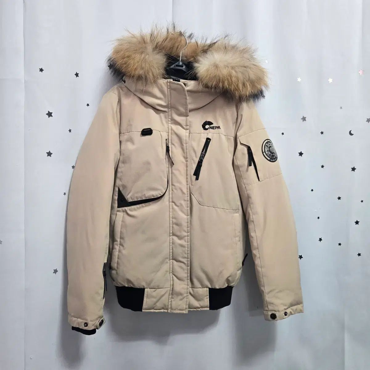 NEPA フード ファー ダックダウン ショートダウン XS