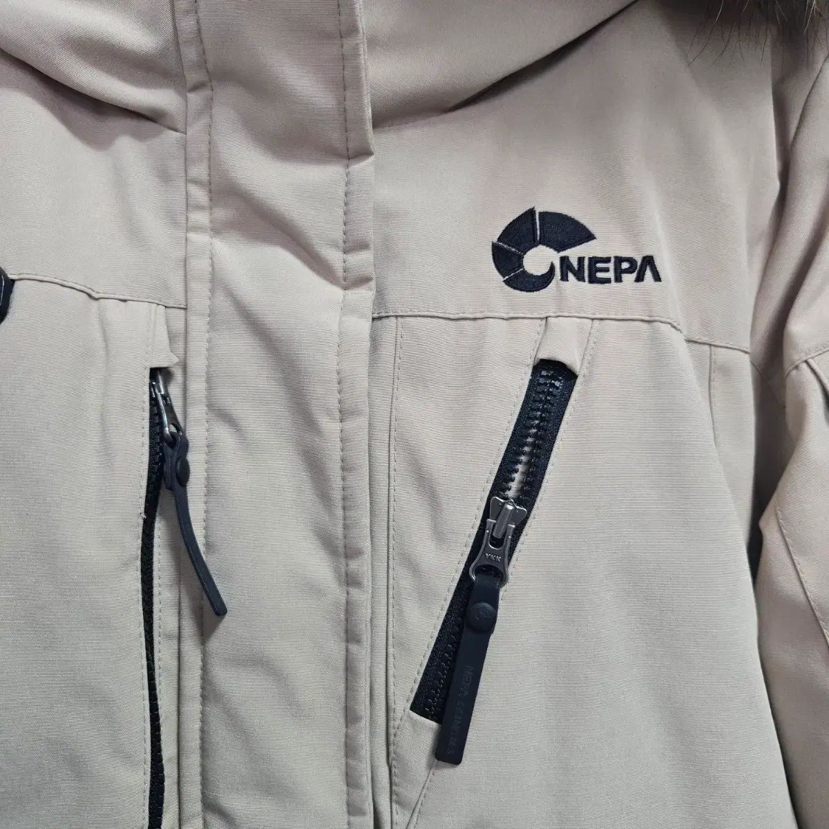 NEPA フード ファー ダックダウン ショートダウン XS