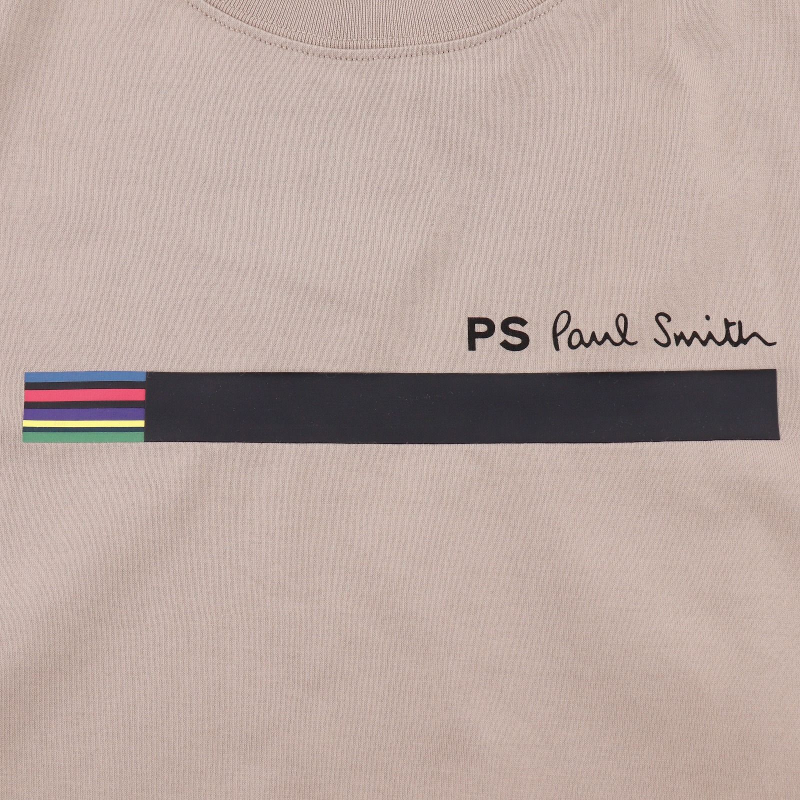 【Paul Smith】ポール・スミス Sports Stripe Bar コットン ベージュ メンズ 半袖Ｔシャツ