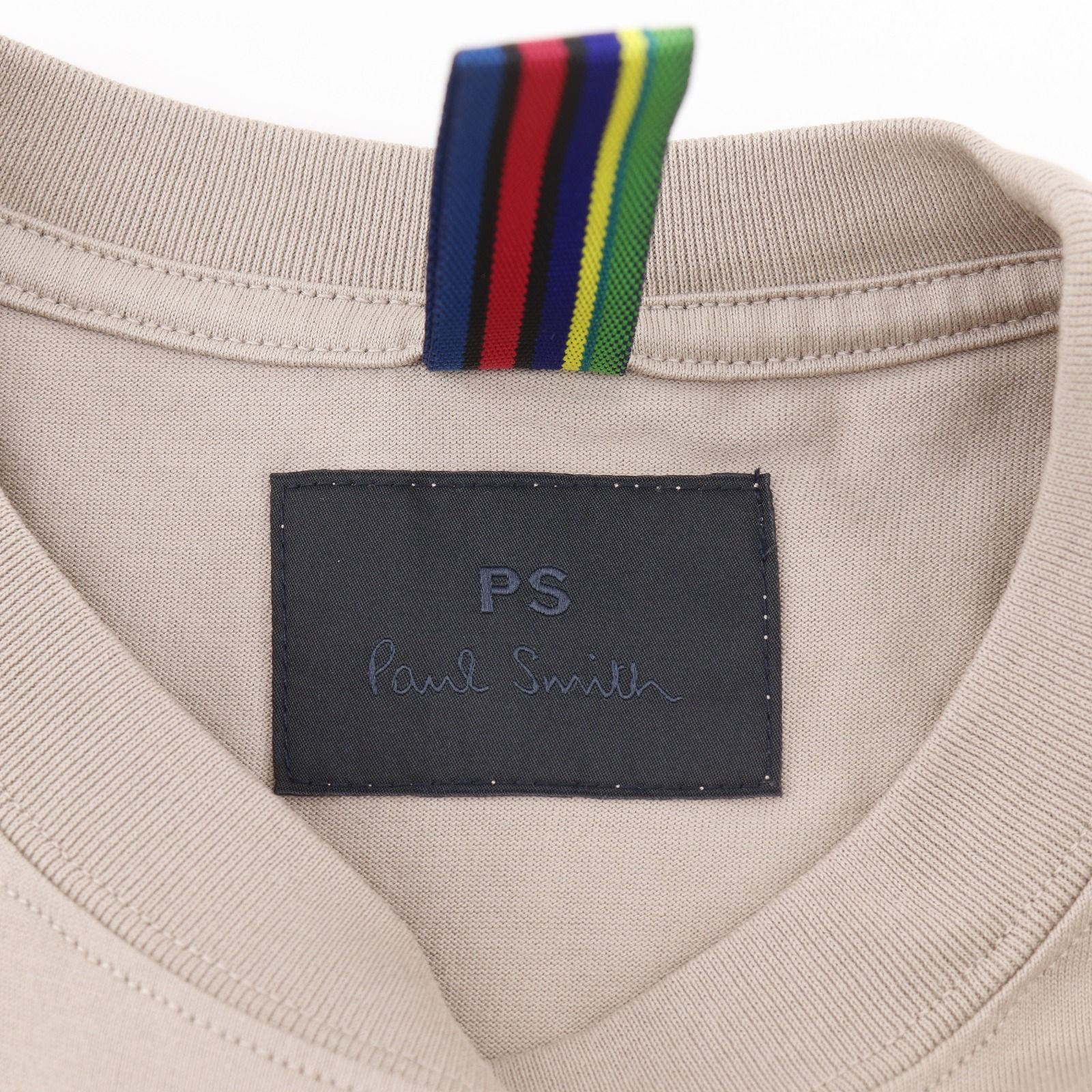 【Paul Smith】ポール・スミス Sports Stripe Bar コットン ベージュ メンズ 半袖Ｔシャツ