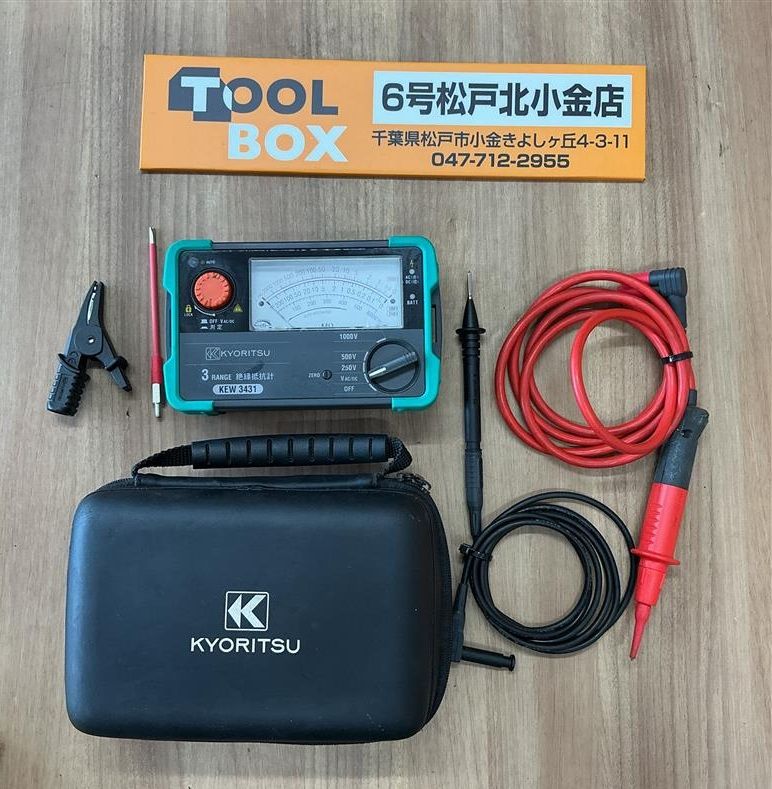 【中古】KYORITSU/共立 KEW3431 絶縁抵抗計　※通電確認のみ　【204】