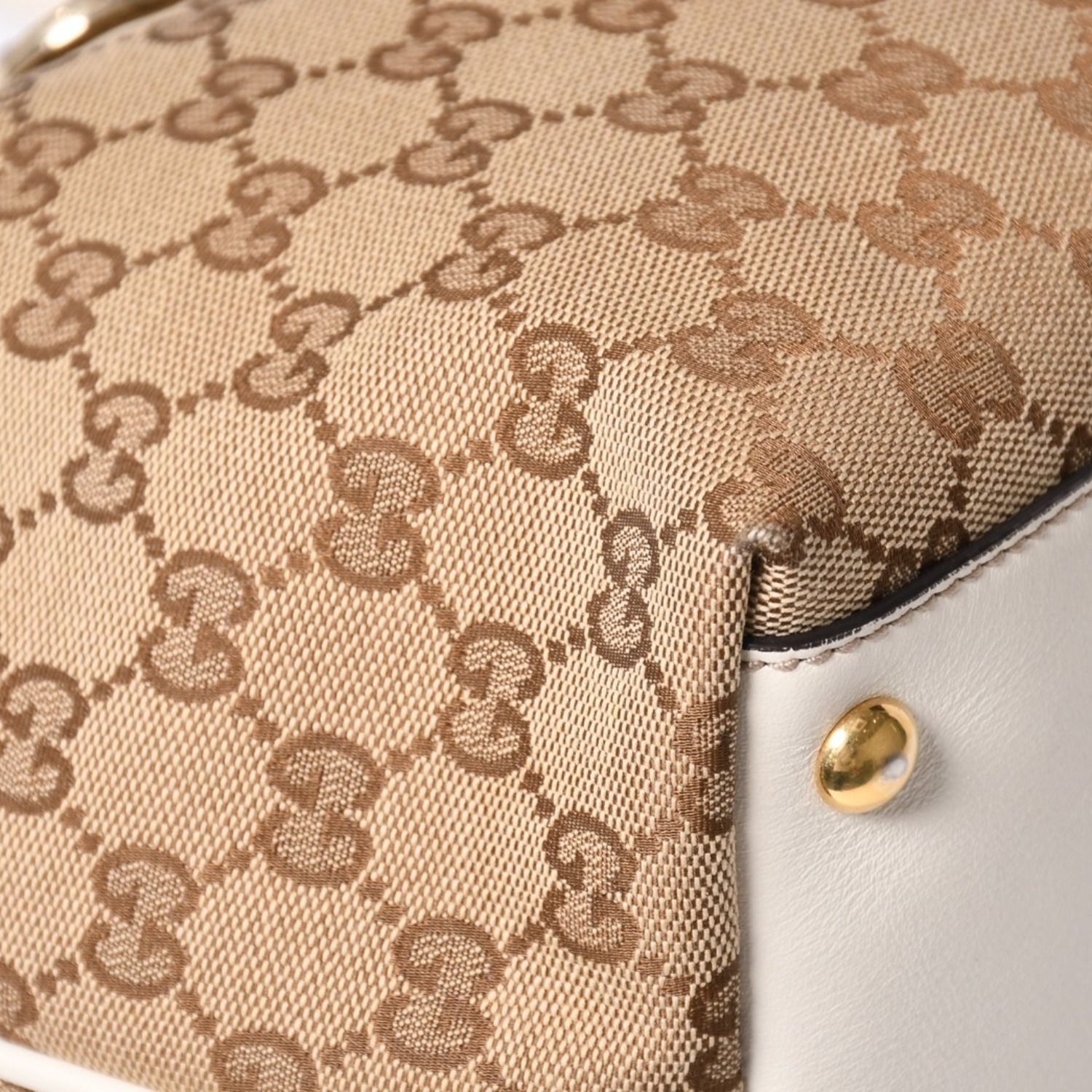 極美品 GUCCI グッチ トートバッグ ハンドバッグ GGキャンバス レザー 