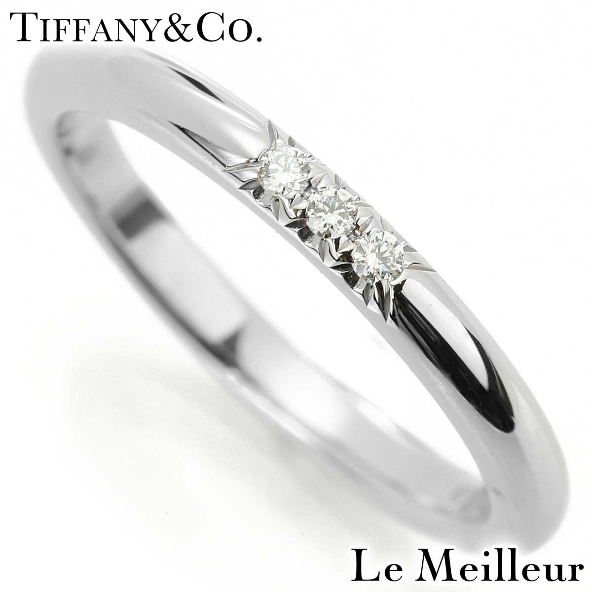 【新品仕上済】 TIFFANY&Co. ティファニー フォーエバー ダイヤモンド プラチナ Pt950 ウェディング バンドリング 5.5号 レディース 返品OK 47,880円