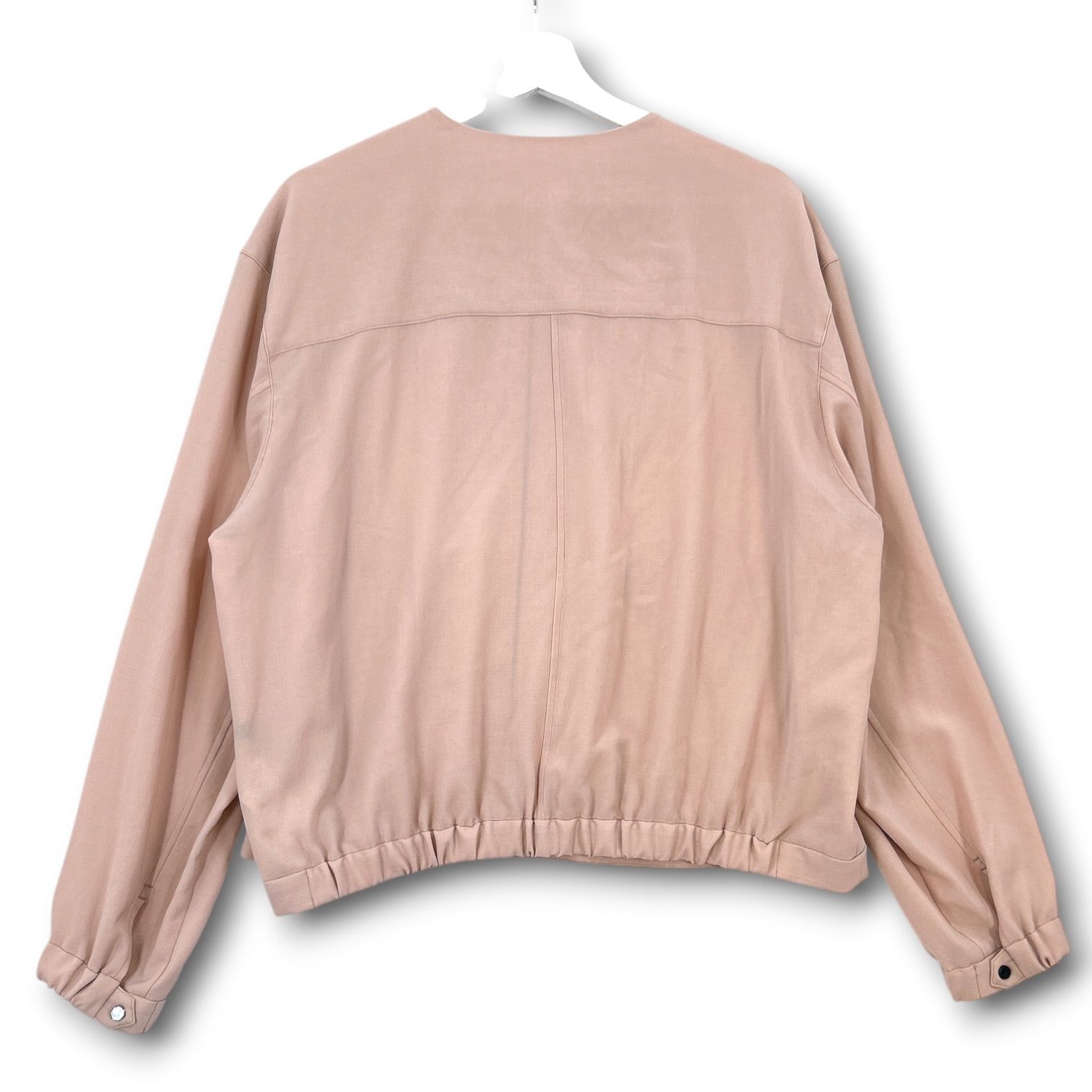 iCB アイシービー sheer poplin ブルゾン シアーポプリン ノーカラー 