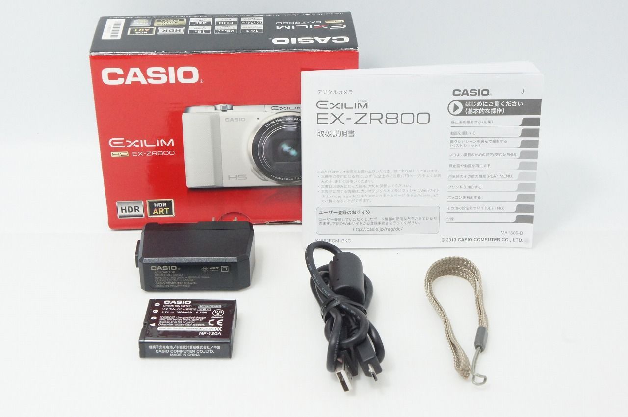 CASIO カシオ EXILIM EX-ZR800 コンパクトデジタルカメラ ホワイト 元