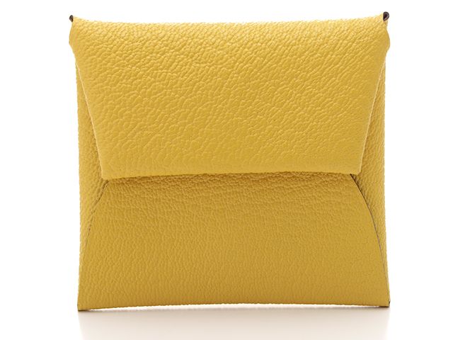 HERMES エルメス バッグ バスティア ヴェルソ サン/ディープブルー/SV ｻｲﾌ･小物 コインケース シェーブル イエロー ユニセックス【中古】436