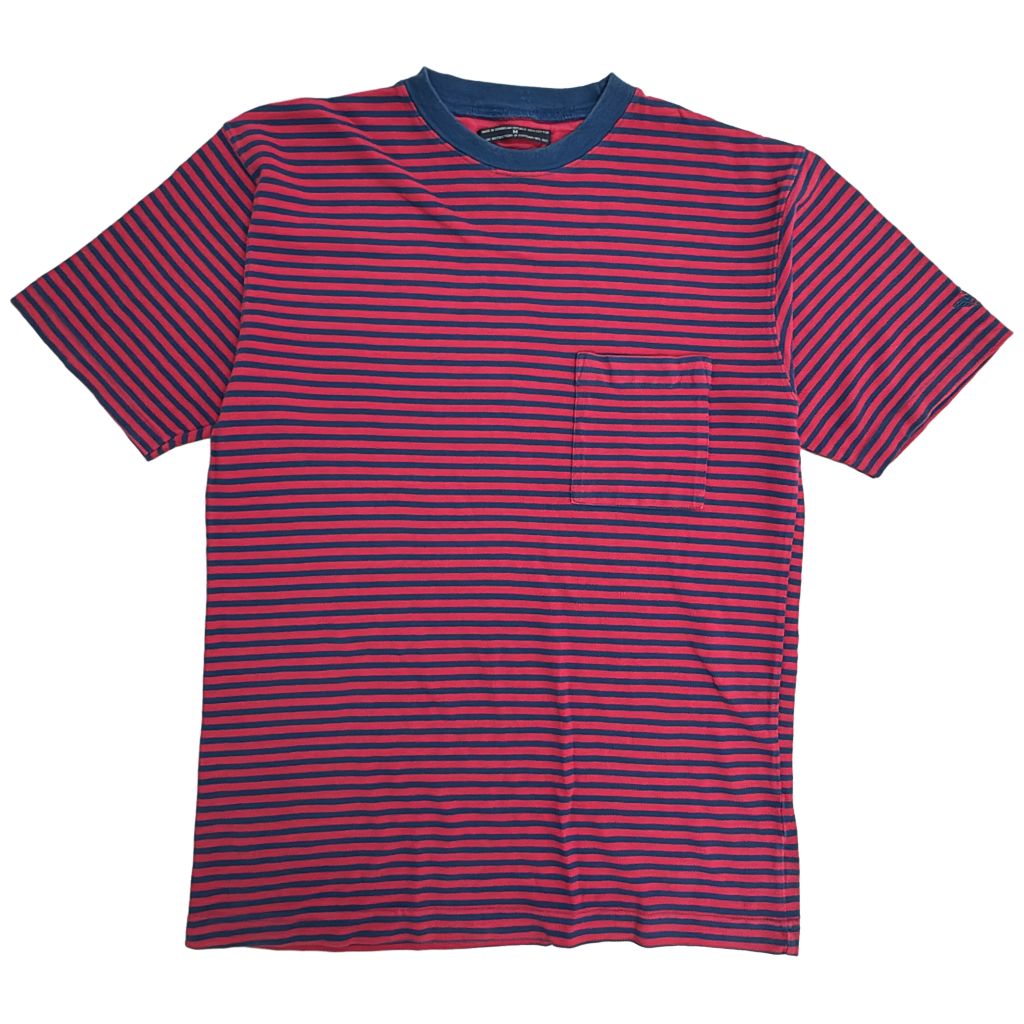 90年代 DOCKERS ドッカーズ 鹿の子地 ポケットTシャツ ボーダー 