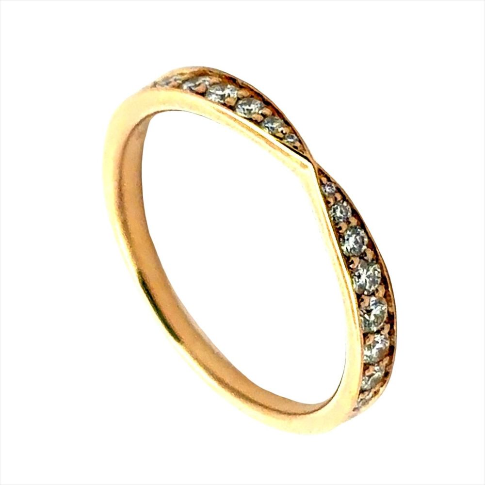 ティファニー Tiffany&Co. ハーモニー ハーフサークル リング 指輪 ダイヤモンド 約7.5号 K18PG 1.7g ピンクゴールド レディース【中古】