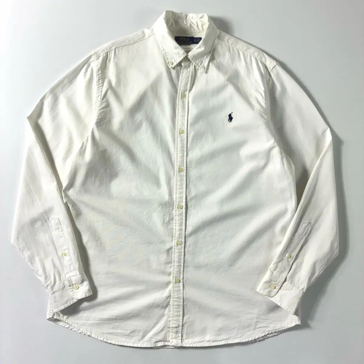 POLO RALPH LAUREN ポロラルフローレン 新モデル刺繍 リネン 白 シャツ