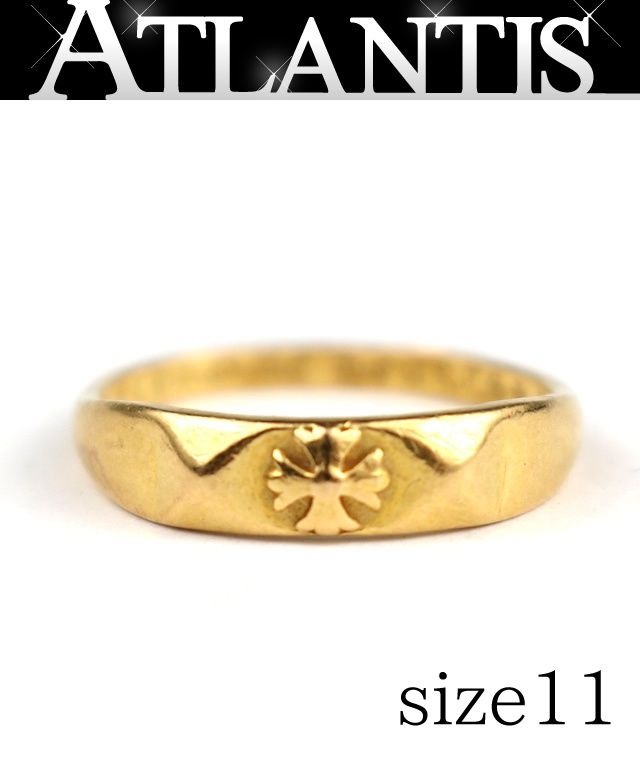 CHROME HEARTS 銀座店 クロムハーツ 22K バブルガム ピラミッド プラス リング 指輪 ゴールド 約11号 103515
