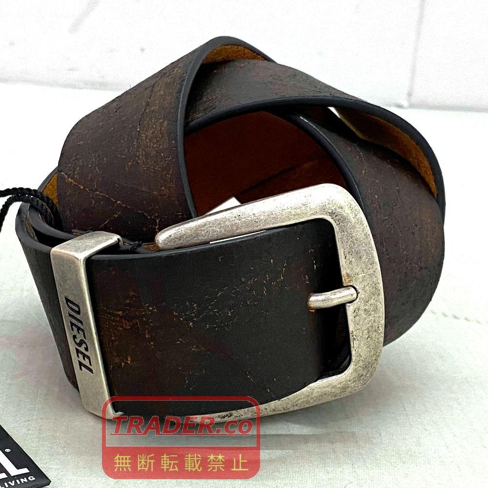 03w27064【タグ付き美品】Diesel ディーゼル メンズ レザーベルト
