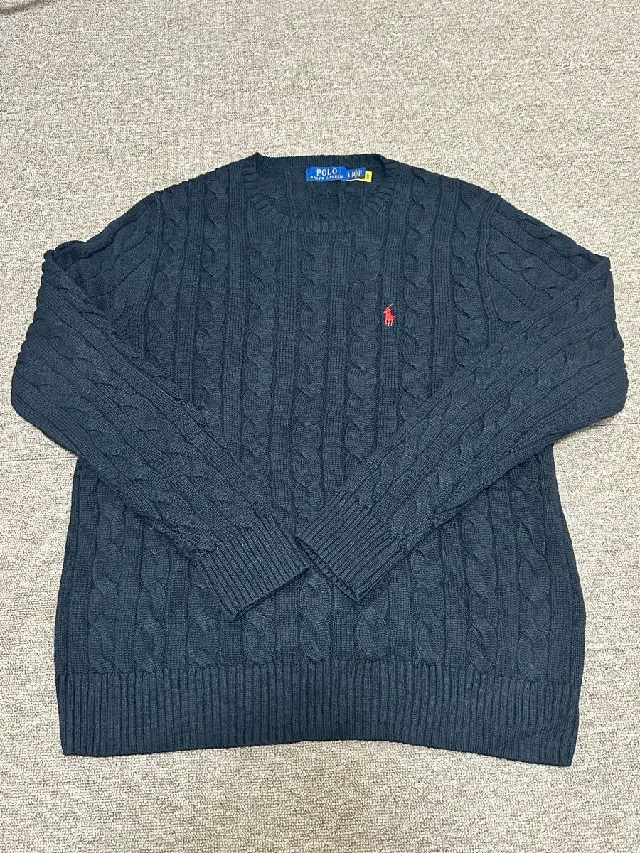 ポロ ラルフローレン ケーブルニット ブラック 新品