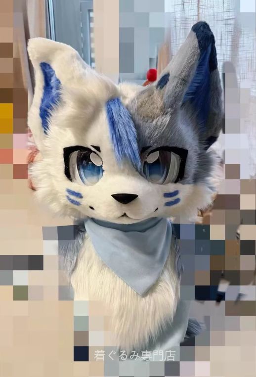 犬　猫　着ぐるみ ヘッド全頭　ヘッド ケモノ ファースーツ ぬいぐるみ コスプレ コスチューム Kurumi 一点物 C594