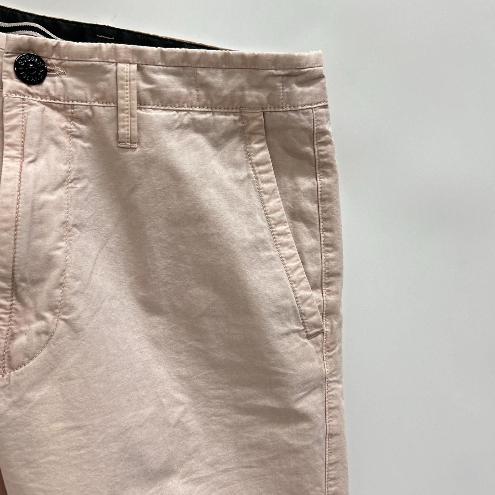 STONE  ストーンアイランド ピンク ロゴパッチウォッシュドトラウザーパンツ W31 STONE ISLAND ストーンアイランド ピンク ロゴパッチウォッシュド