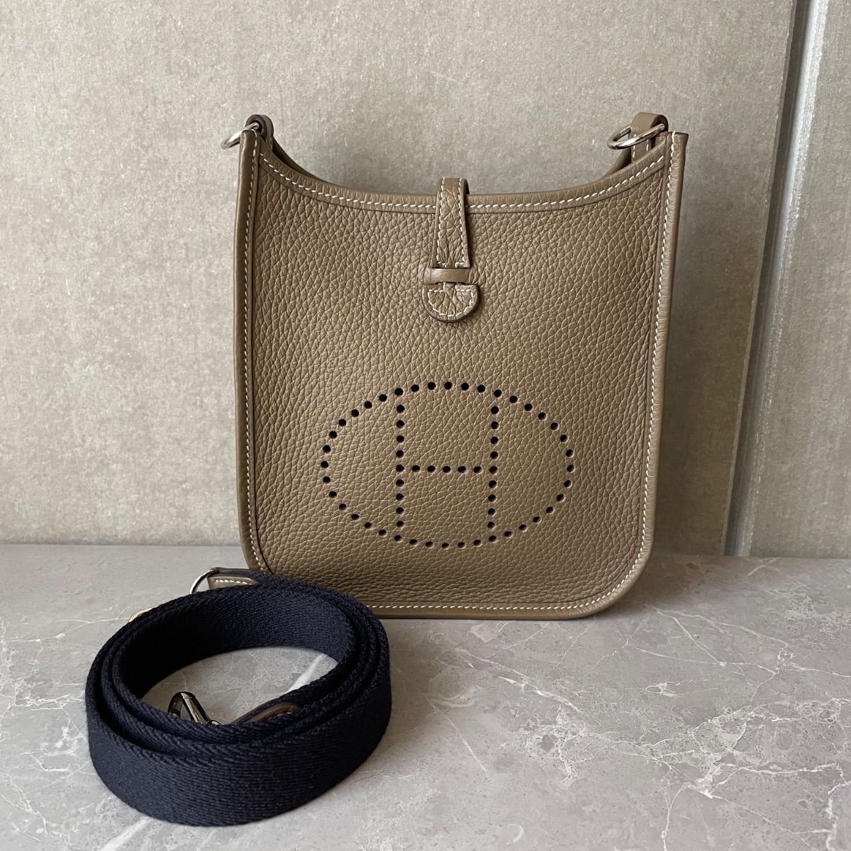 【HERMES】エヴリンTPM/エトゥープ/シルバー金具