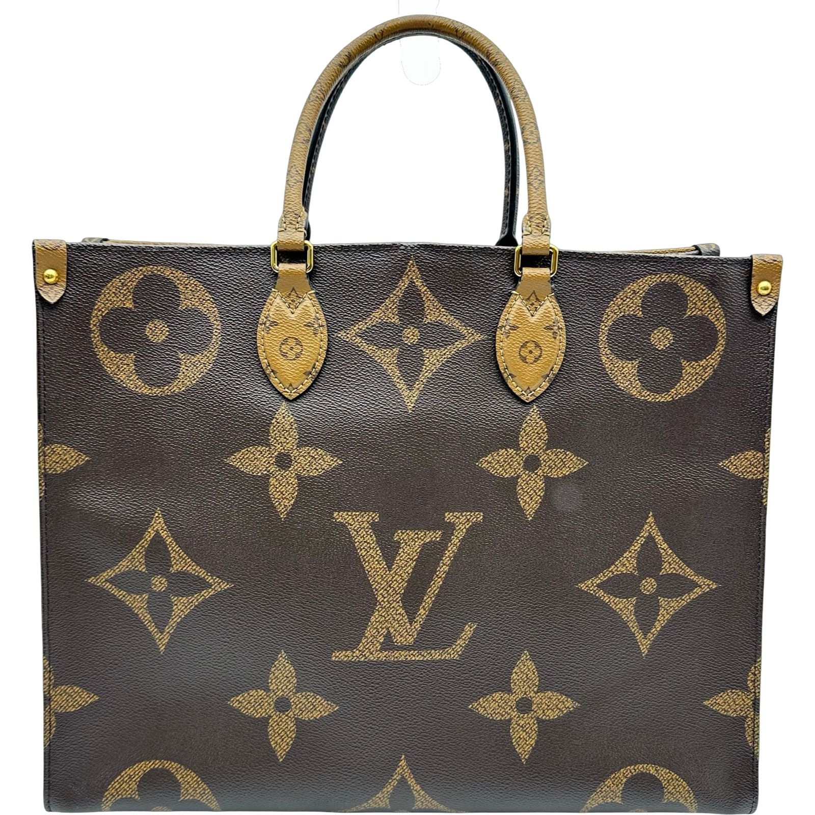 ルイ・ヴィトン LOUIS VUITTON オンザゴーGM M44576 ブラウン ジャイアント・リバース レディース トートバッグ