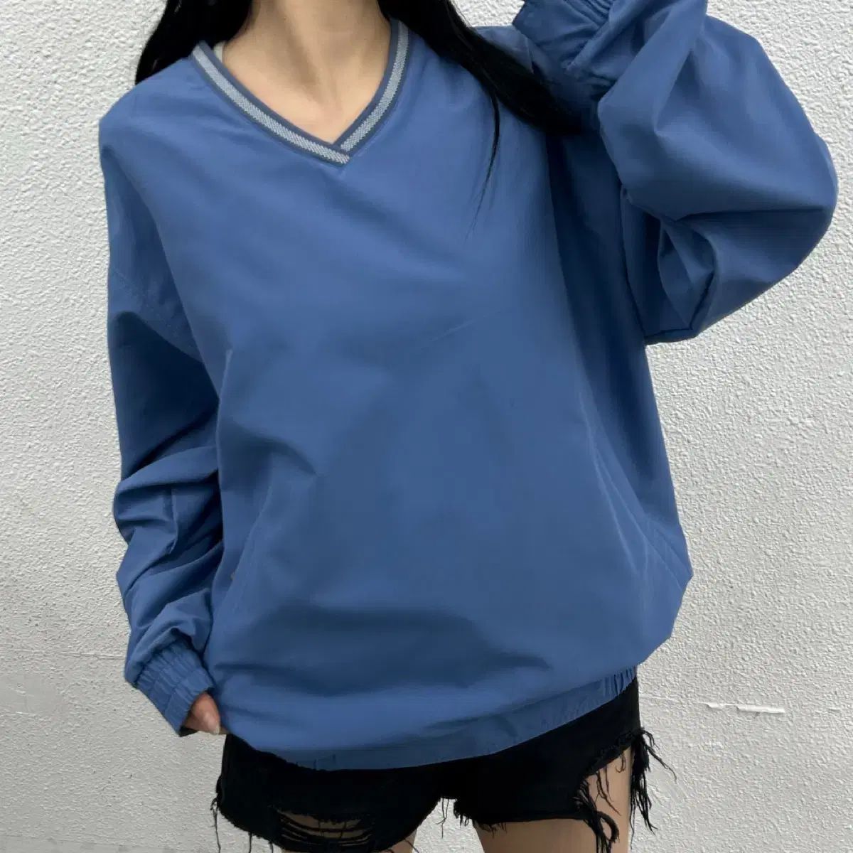 ナイキ ディップライトブルー V アノラック M