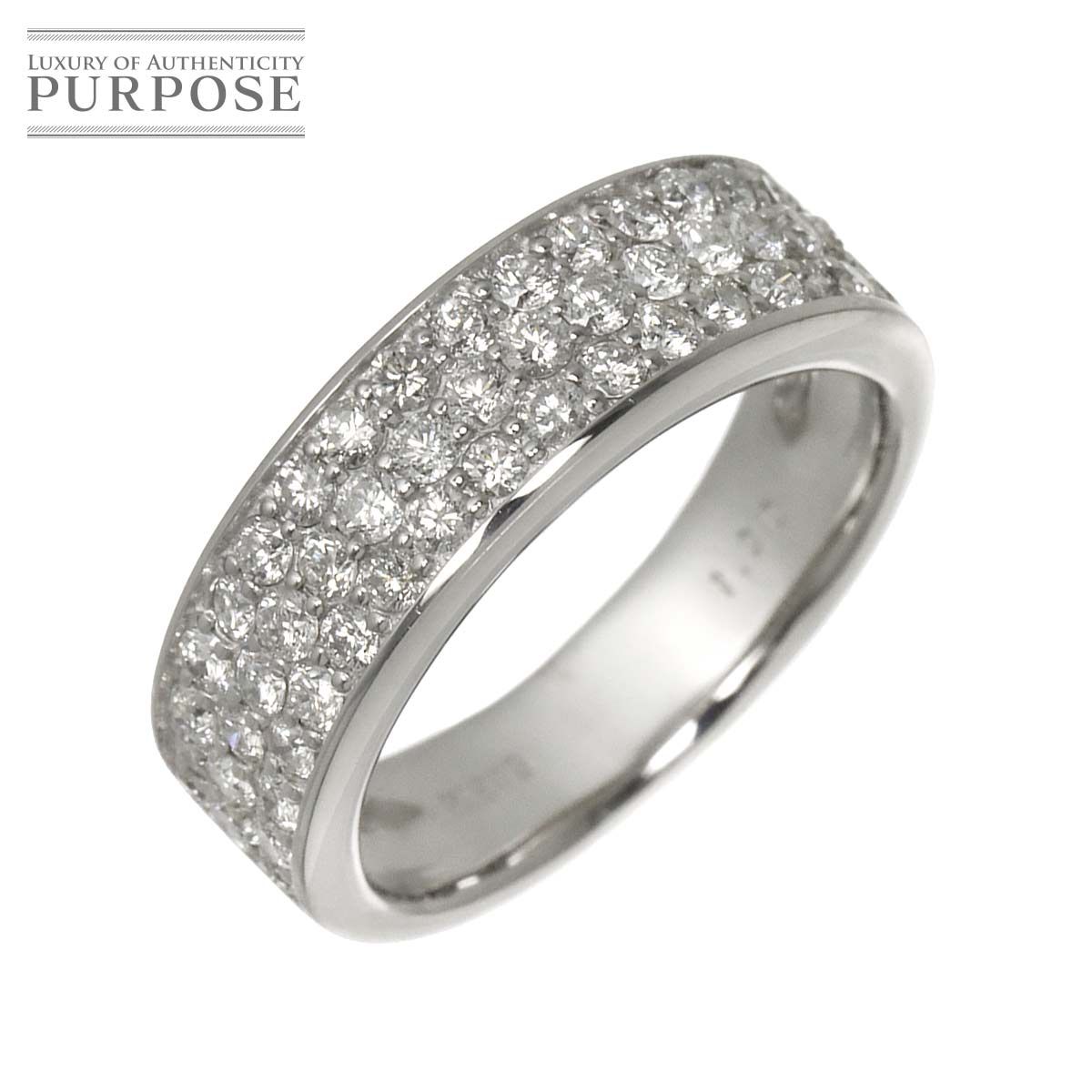 リング 12号 ダイヤ 1.00ct K18 WG ホワイトゴールド 750 指輪 Diamond Ring 90324677