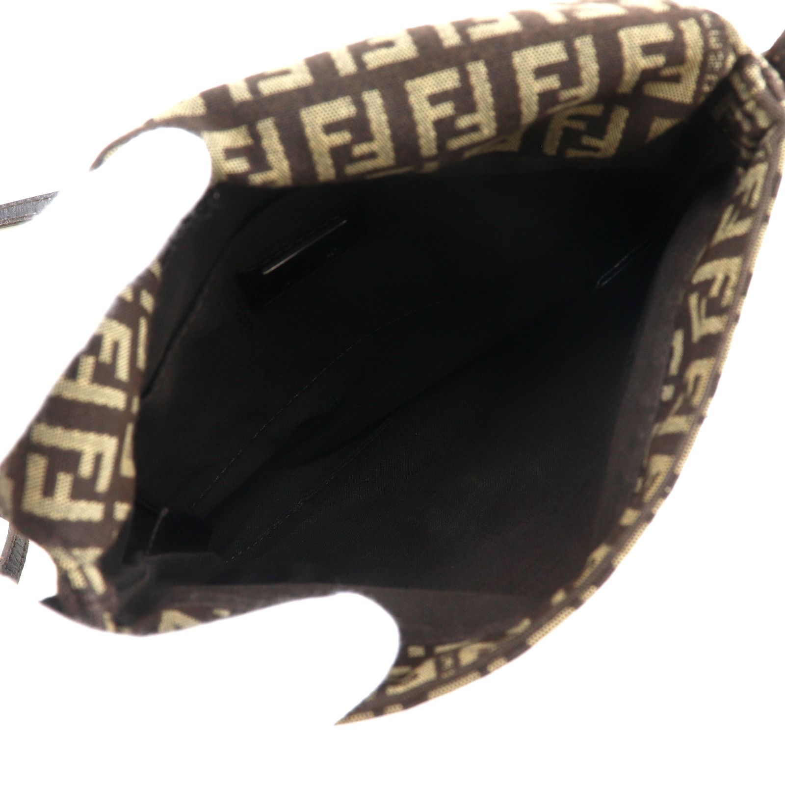FENDI】フェンディ ズッキーノ 8BT075 キャンバス 茶 レディース 