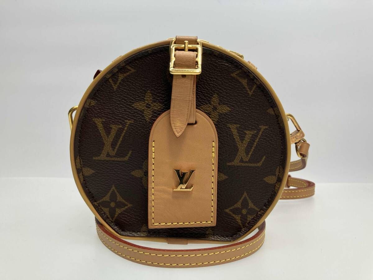 LOUIS VUITTON ルイヴィトン モノグラム ミニ ボワットシャポー M44699 ハンドバッグ ショルダーバッグ ブラウン ゴールド金具