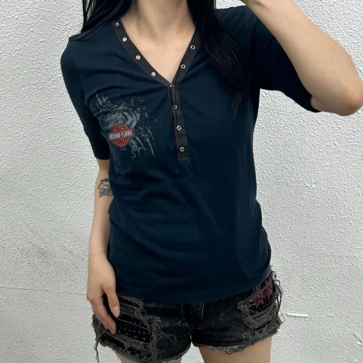 ハーレーダビッドソン ヘンリーネック スリーブレス S