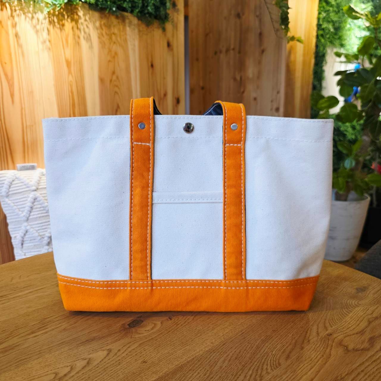 8?佐藤防水店　B-TOTE S(キナリ×オレンジ）