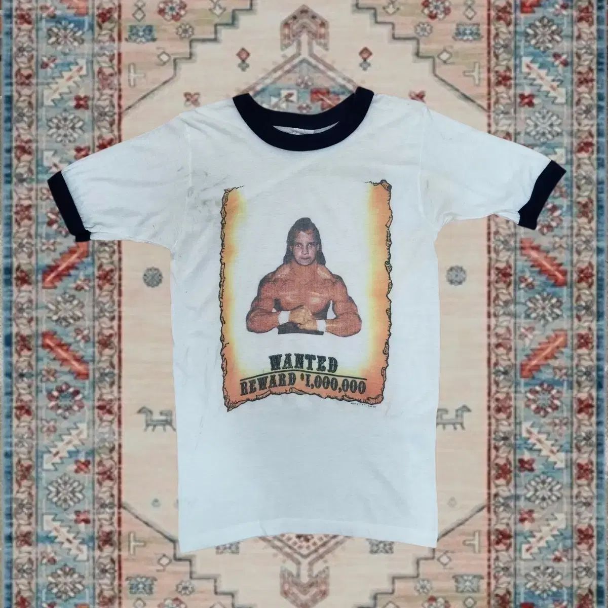 90s Made in USA プロレスリング・ウォンテッド Tシャツ M