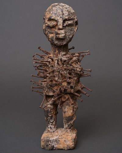 アフリカ コンゴ ンキシ ンコンディ No.5 木彫り 立像 アフリカンア ート アフリカ雑貨 置物 プリミティブアート 呪物 呪術