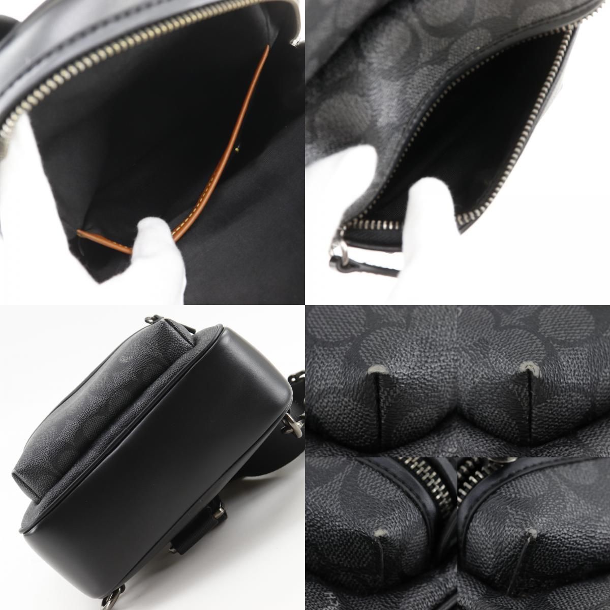 COACH】コーチ チャーター シグネチャー CP126 PVC 黒 メンズ ボディ