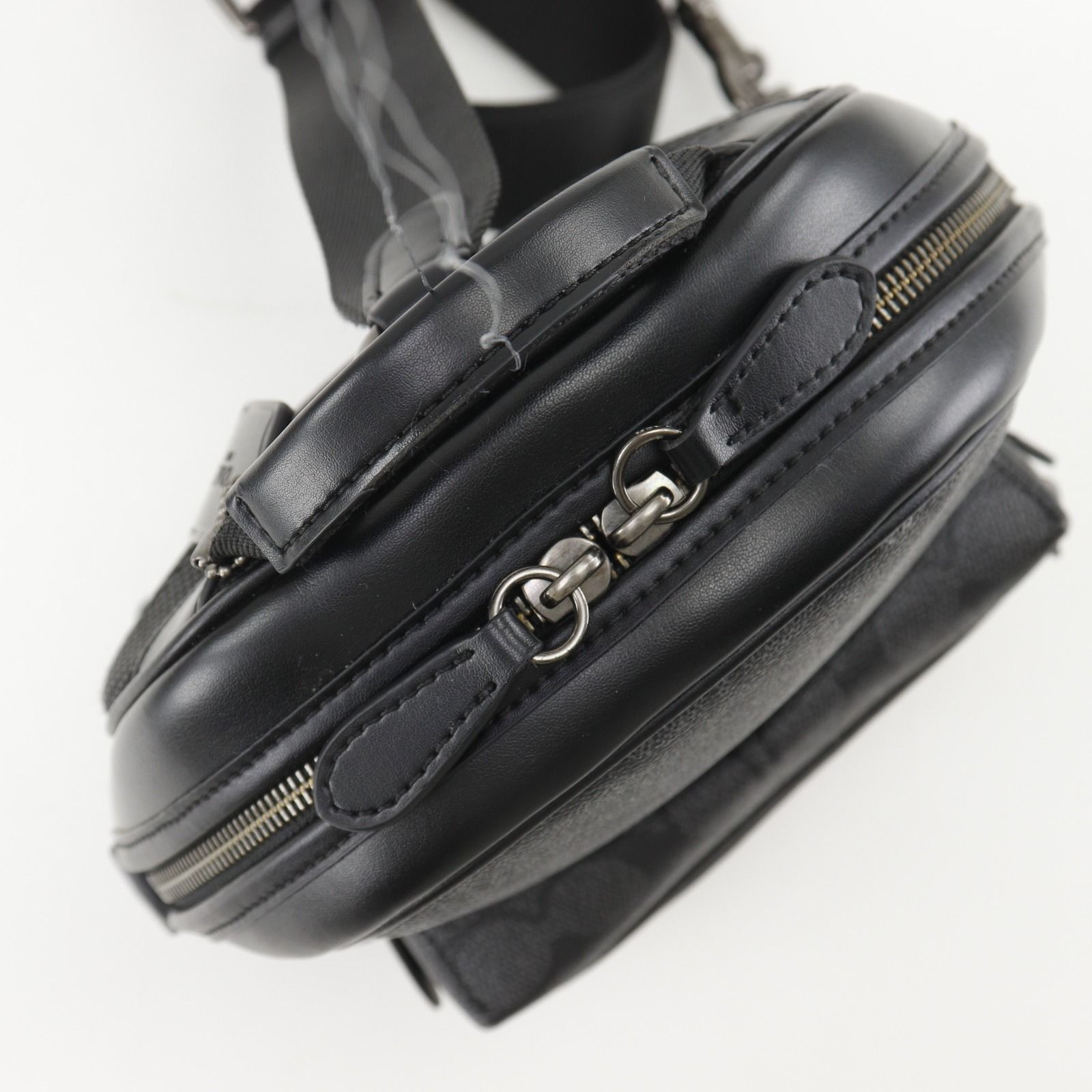 COACH】コーチ チャーター シグネチャー CP126 PVC 黒 メンズ ボディ