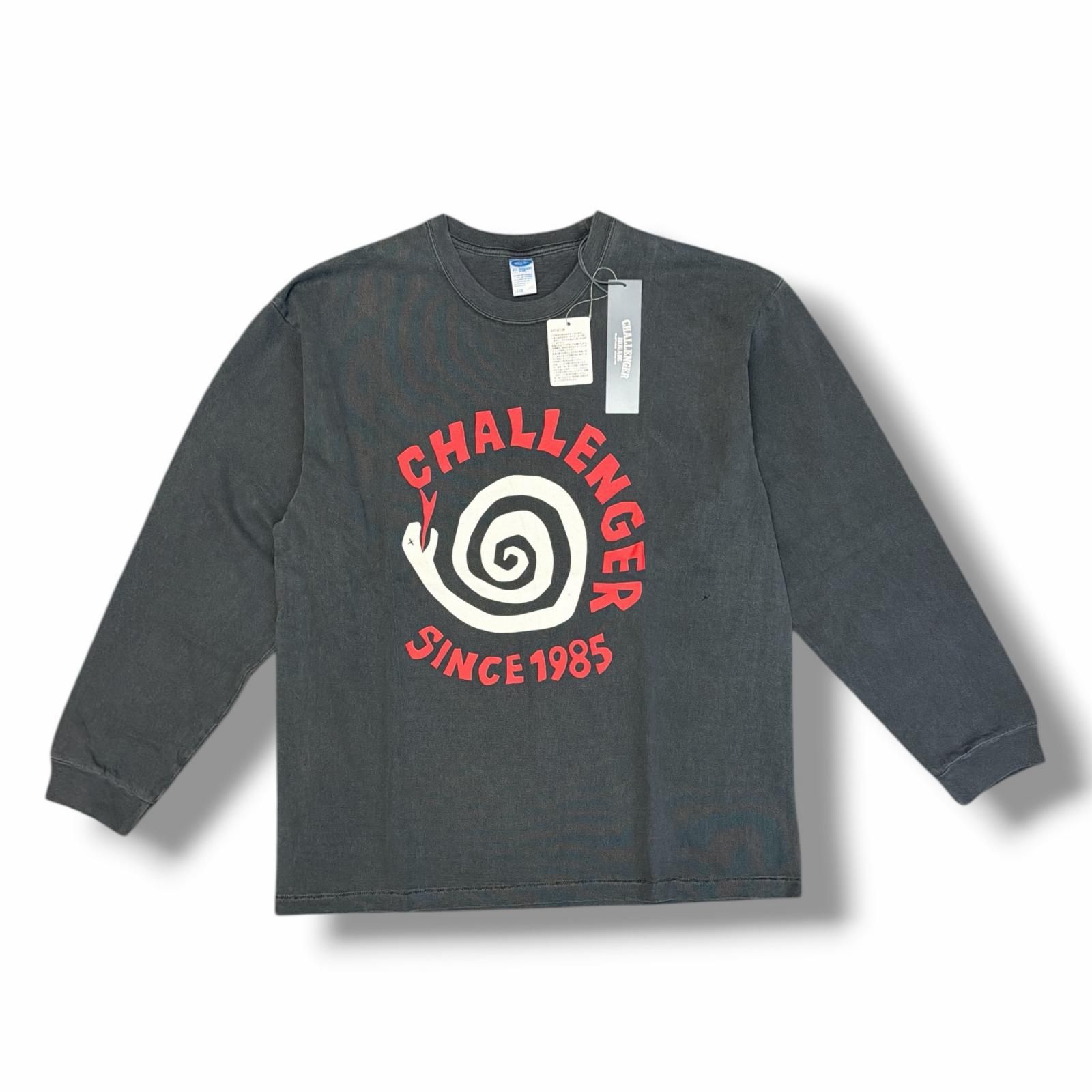 参考上代8800円 未使用 CHALLENGER 26SS L/S PIGMENT SPIRAL SNAKE TEE 