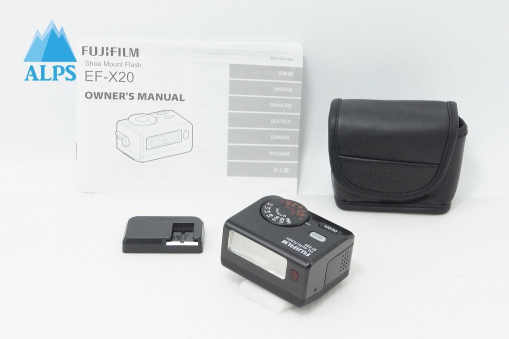 美品 FUJIFILM フジフィルム EF-X20 クリップオンフラッシュ ポーチ 三脚ネジアダプター付 260603ba