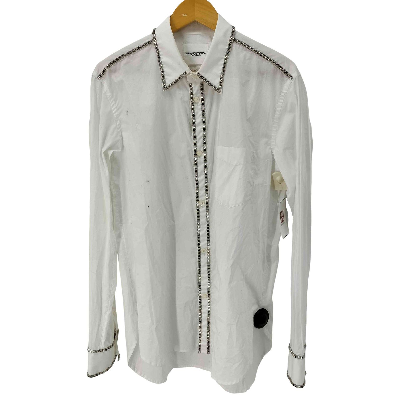 タカヒロミヤシタザソロイスト TAKAHIRO MIYASHITA The SoloIst. reglar collar broad shirt.(studs) / レギュラーカラー ブロードシャツ スタッズ メンズ JPN：50