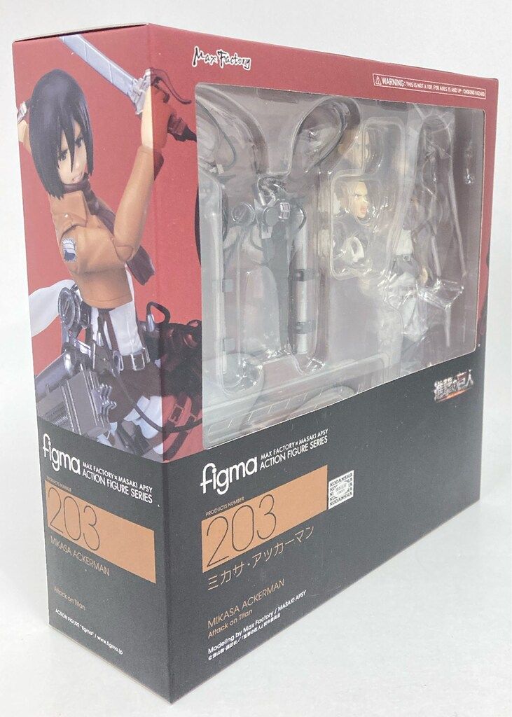 フィギュア MAXFACTORY figma 進撃の巨人 ミカサ・アッカーマン 特典付 203